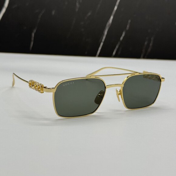 NEW GUCCI SUNGLASSES GOLD UNISEX EYEWEAR GUCCI GG1804S 001 main image 5